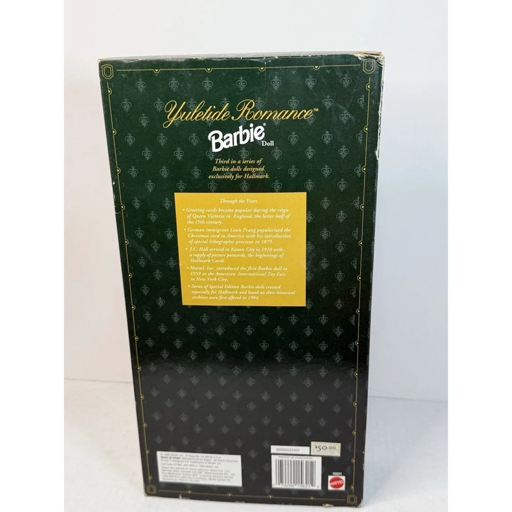 Hallmark Yuletide Romance Barbie Doll 1996 Mattel Vintage Never Removed From Box